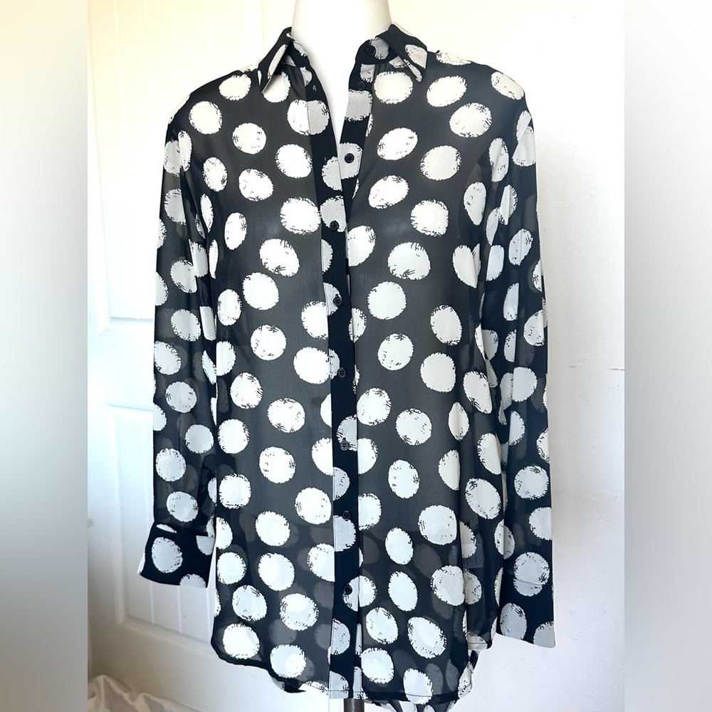 Bellatrix Monochrome Polka Dot Blouse